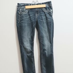 Miss Me Women's Blue Mid Rise Jeans